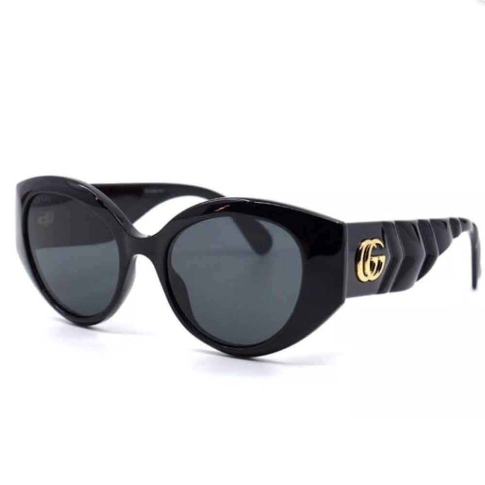 Gucci GG0809S-001 Women's Sunglasses Classic Black & Gold